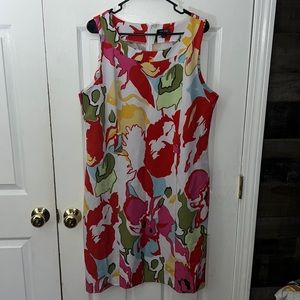 Vior Vior Women’s Vibrant Print Sheath Sleeveless Dress Size 16